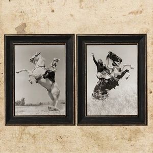 Vintage Cowgirl Wall Art | Set of 2